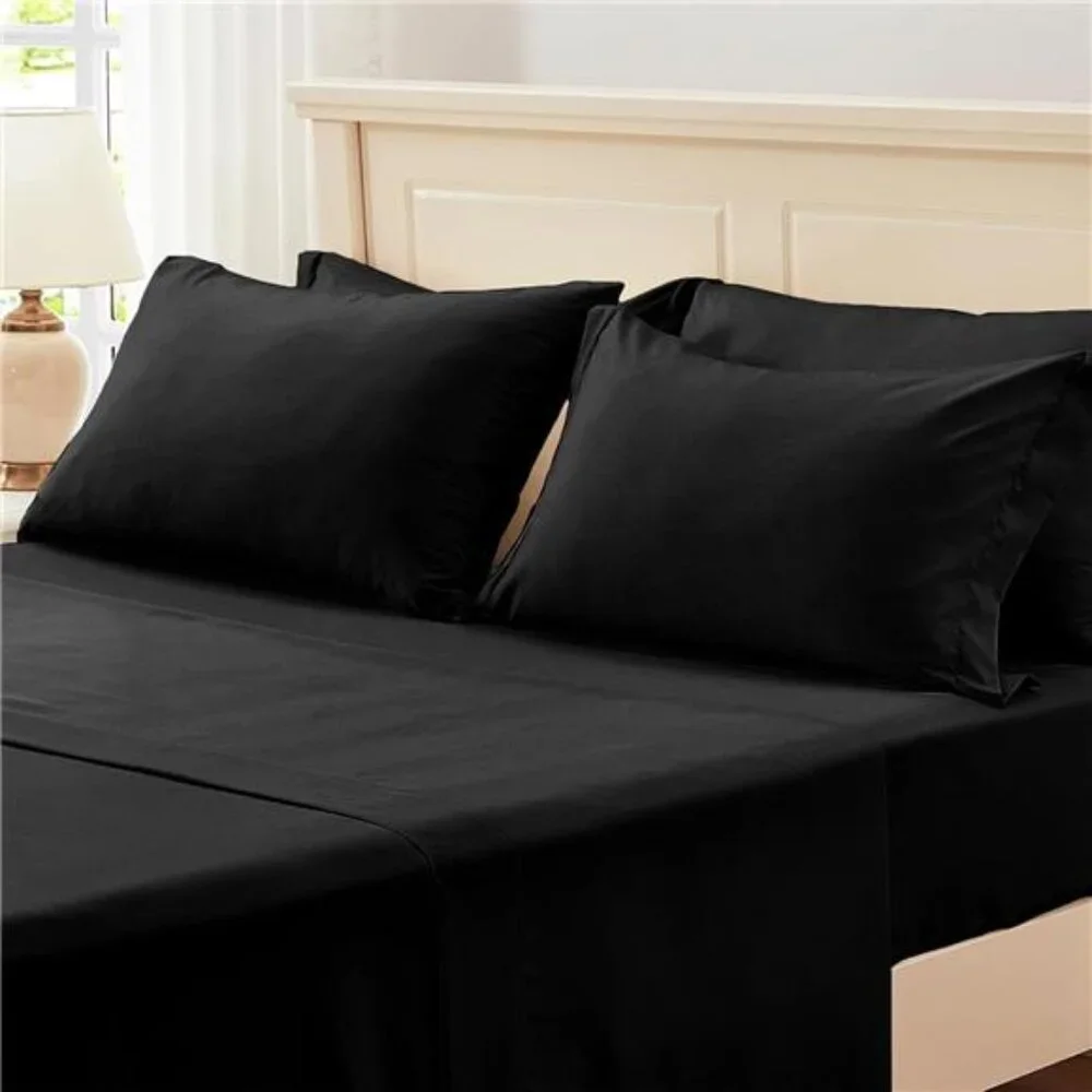 New Black Full Comforter Set 7 Pieces, Seersucker Bed in a Bag with Comforter